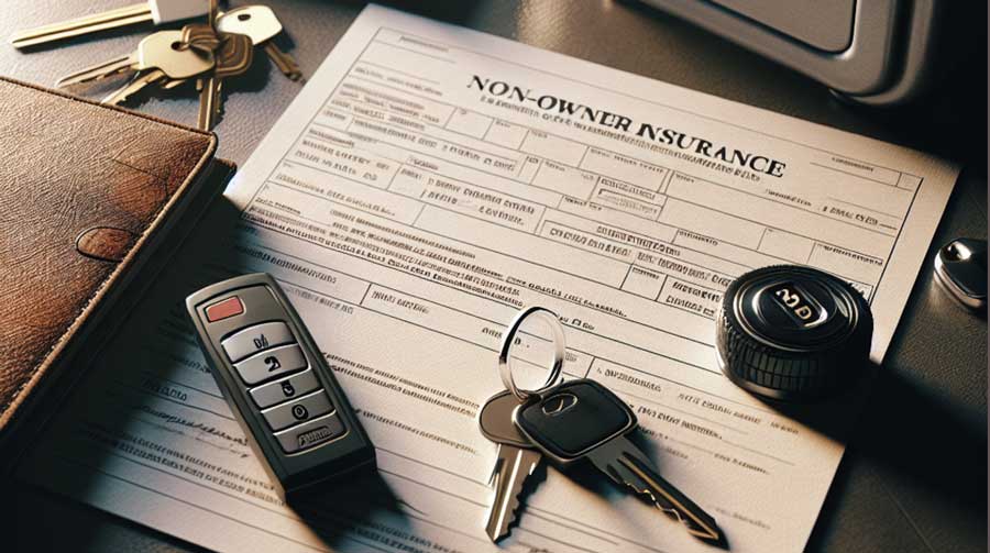Insurance document with keys on a table symbolizing protection and responsibility