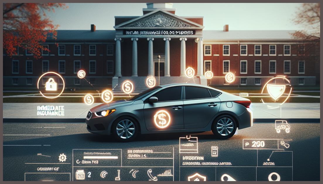 A symbolic image representing car insurance for students.