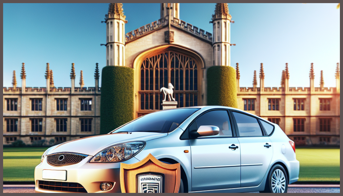 Symbolic representation of vehicle insurance and student savings.