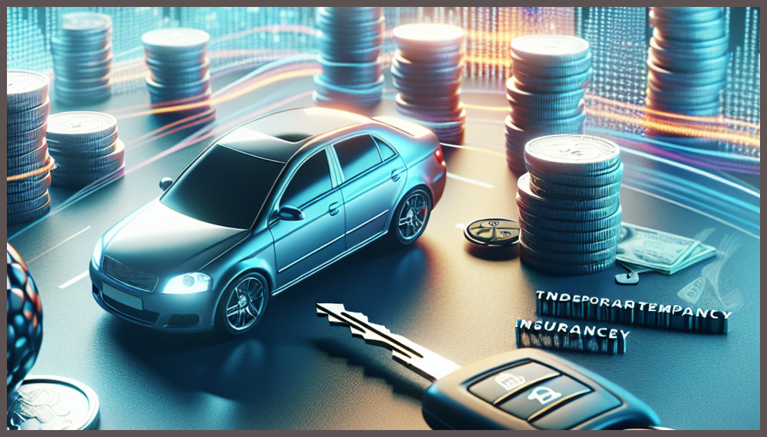 An abstract representation of insurance with cars and calculators.