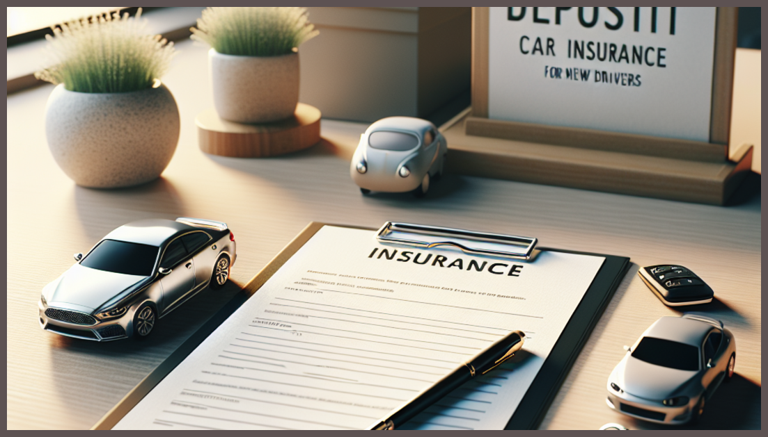 A car key next to a clipboard with insurance documents.