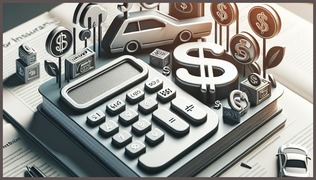 Car insurance discounts infographic with a calculator and a car symbol.